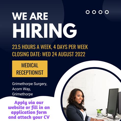Full-time + 1. . Weekend medical receptionist jobs